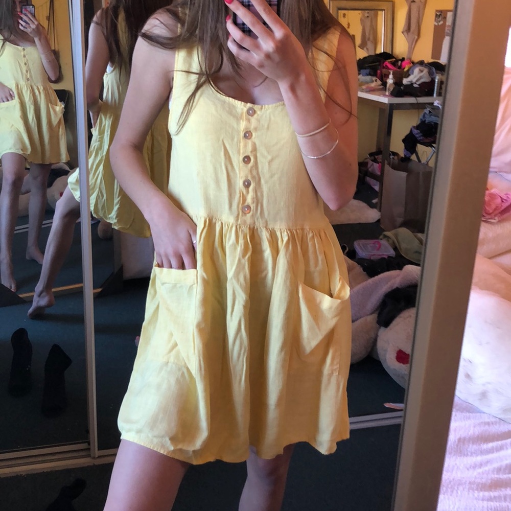 Cooperative Oversized Linen Babydoll Dress